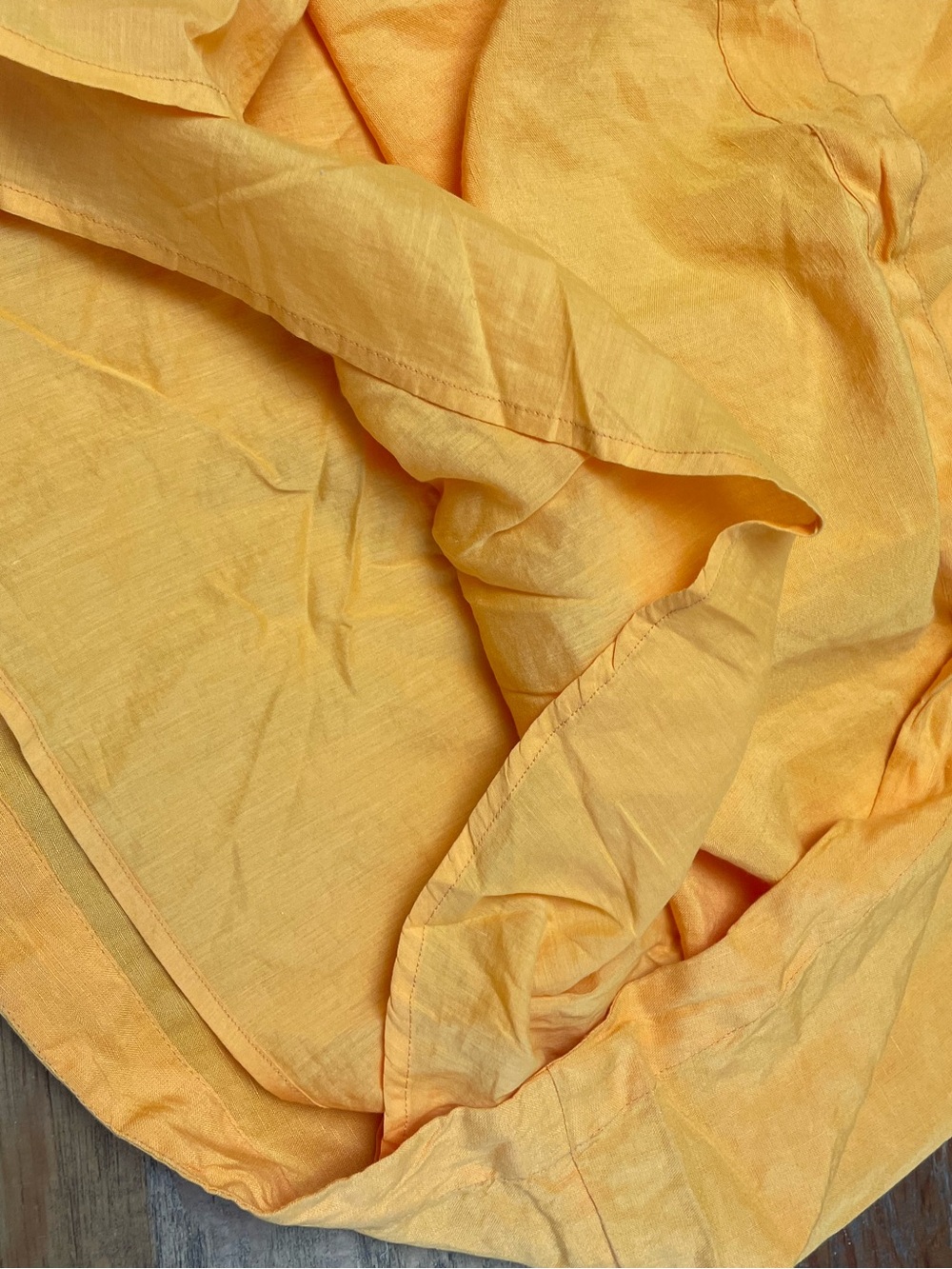 NWT By Anthropologie medium One-Shoulder Waistless Mini Dress linen Mango - Picture 5 of 10